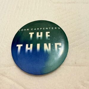 The Thing Button Pin John carpenter’s 1981 universal studios inc